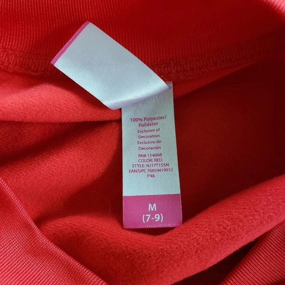 Athletic Track Jacket Juniors Size M (7-9) Red Whi - Picture 2 of 7